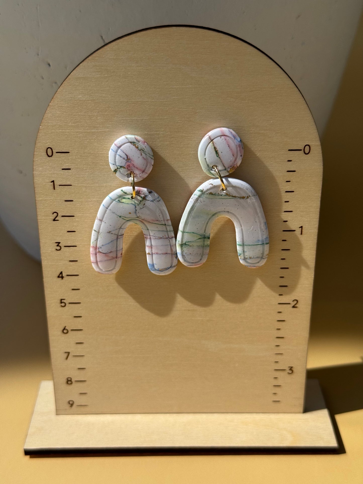 White Round Arch Dangle