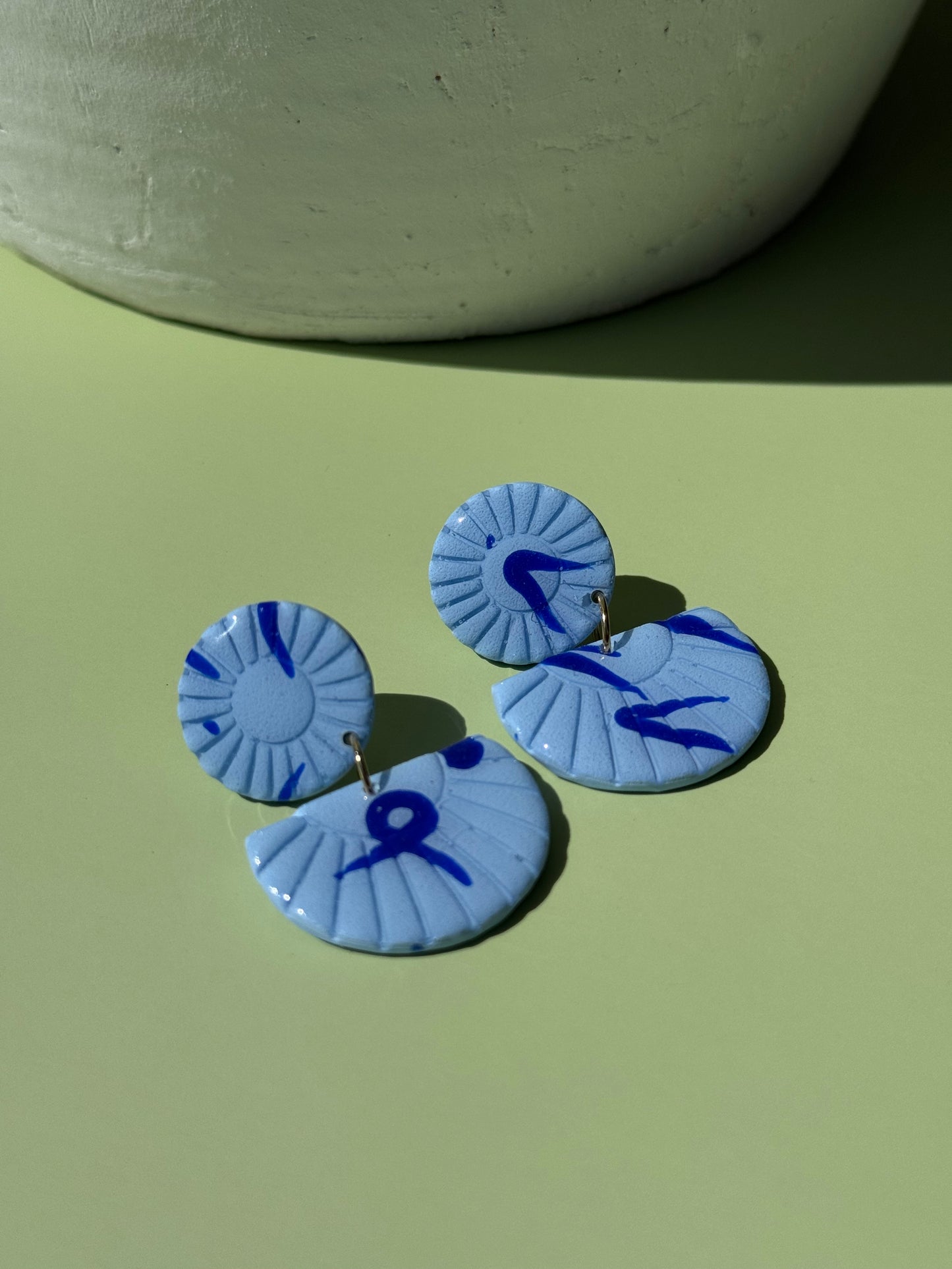 Blue Circle Dangles