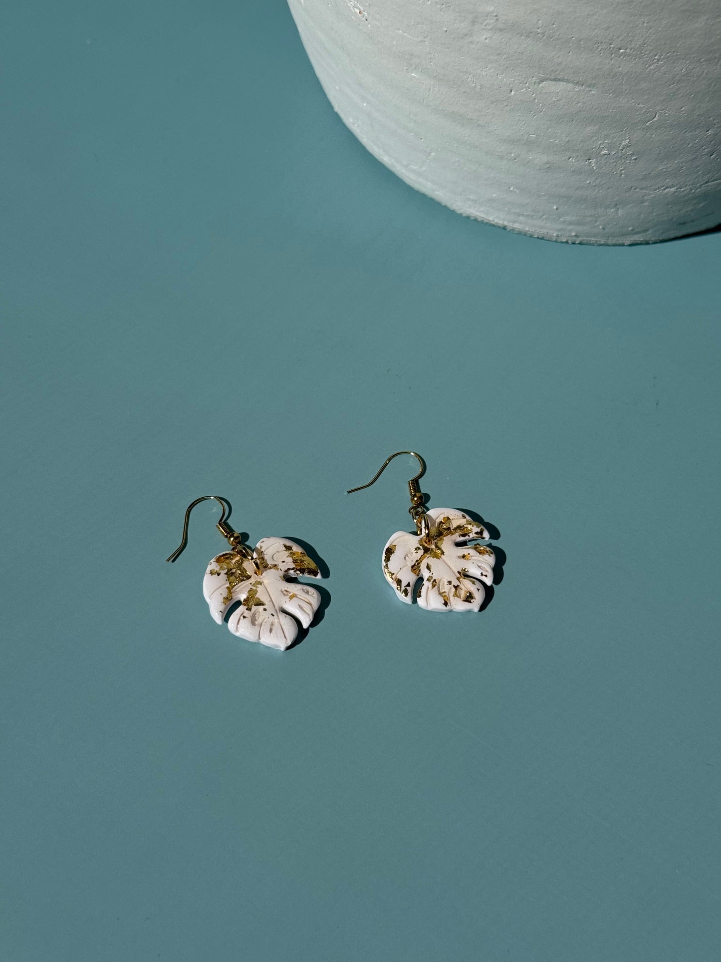 White Monstera Dangle