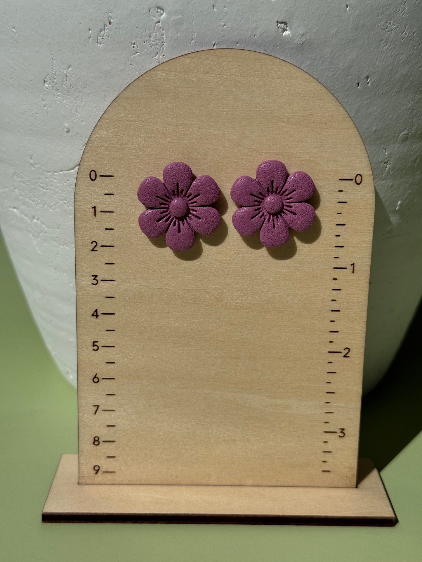 Purple flower Studs