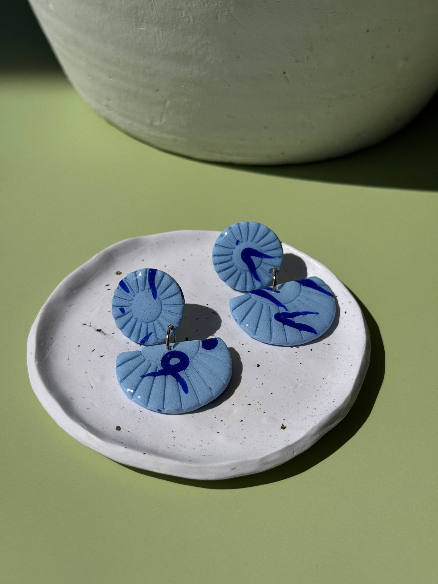 Blue Circle Dangles