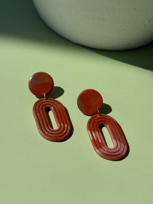 Brown Circle Dangles