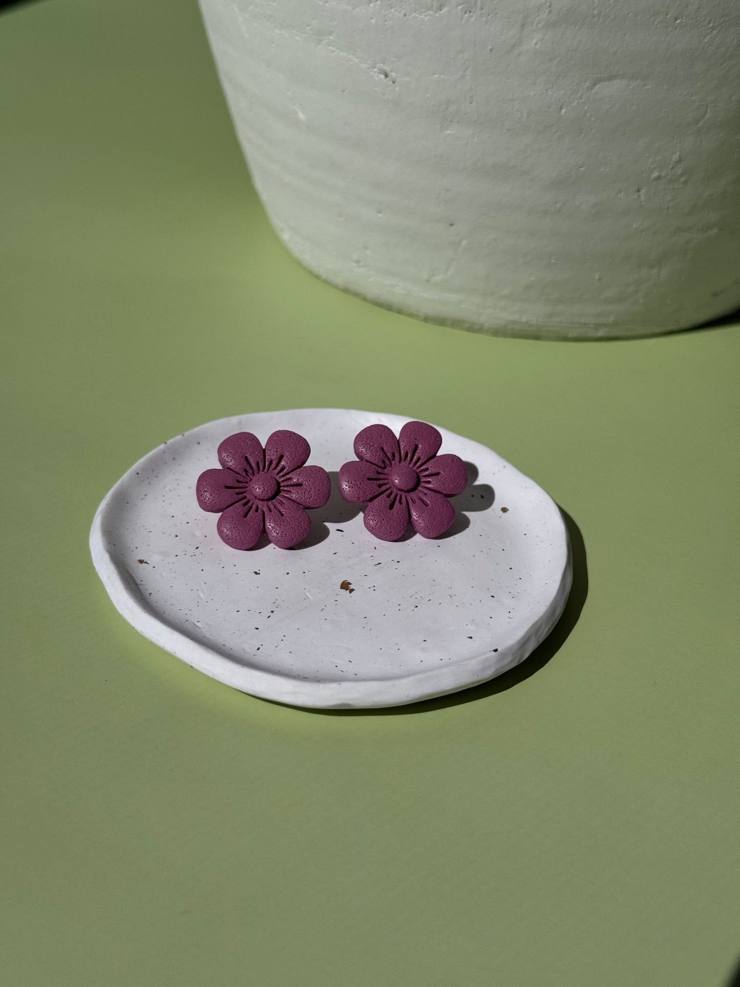 Purple flower Studs