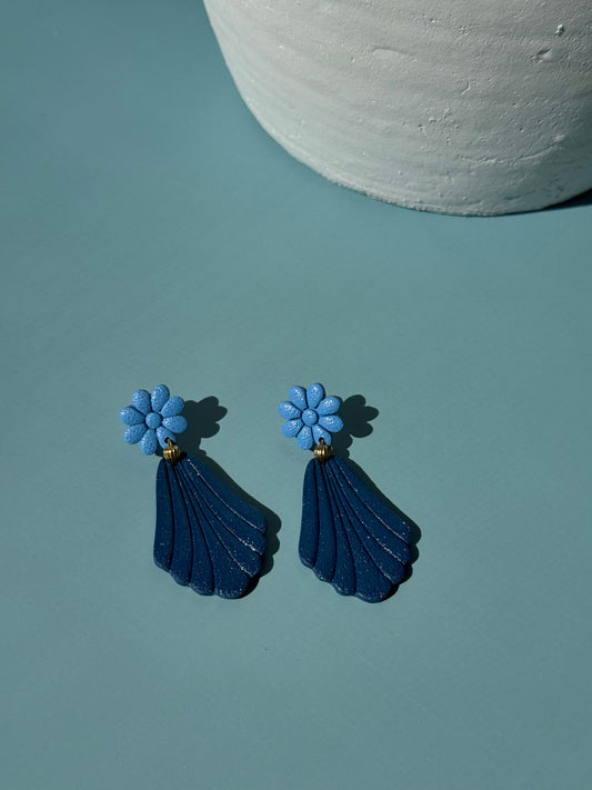 Blue Flower Dangles