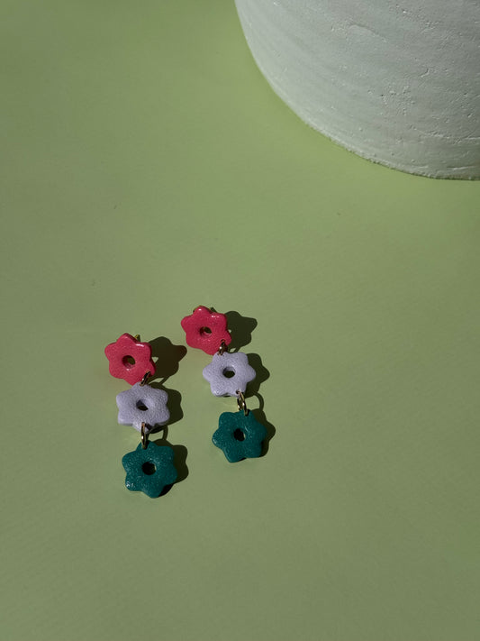 Teal, Purple, Pink Dangles
