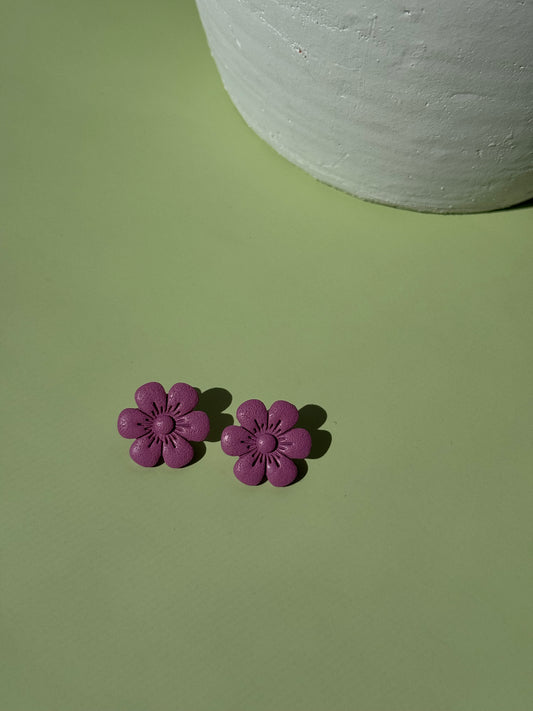 Purple flower Studs