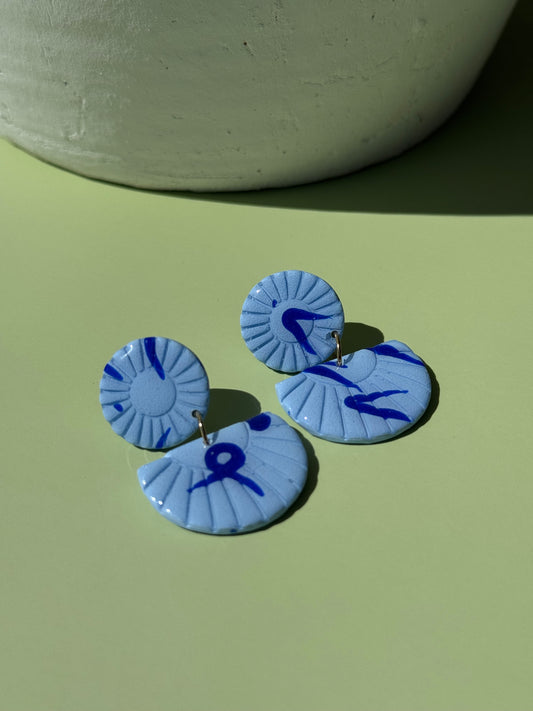 Blue Circle Dangles
