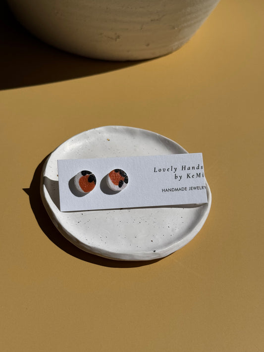 Black, Brown, white Studs