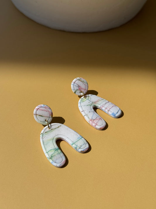 White Round Arch Dangle