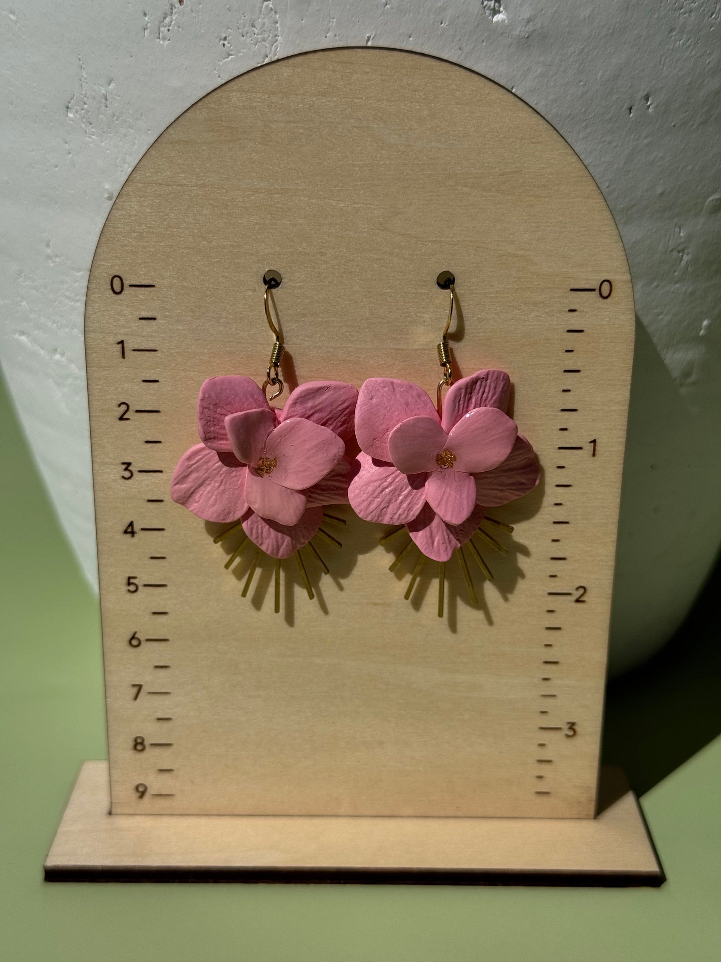 Pink Flower Dangles
