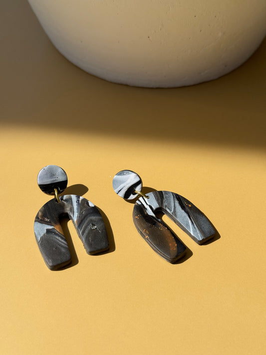 Brown Marble Dangles
