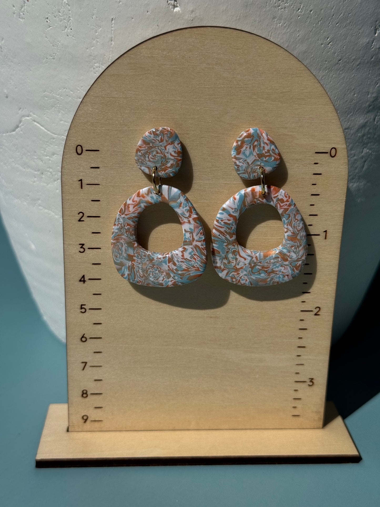 Brown, White, Blue Dangles