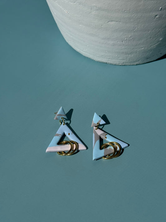 Blue Triangle Dangles