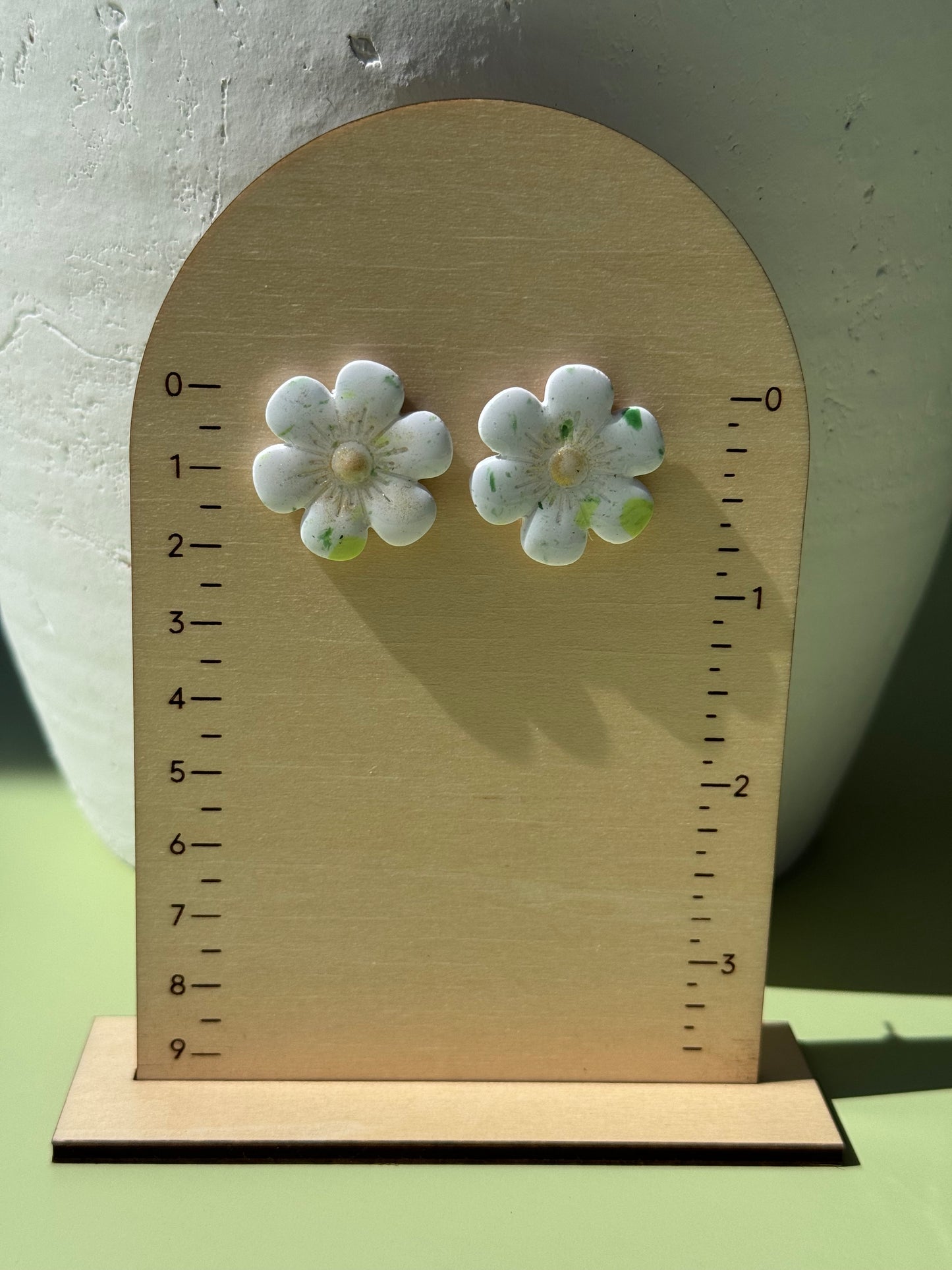 White & Green Studs
