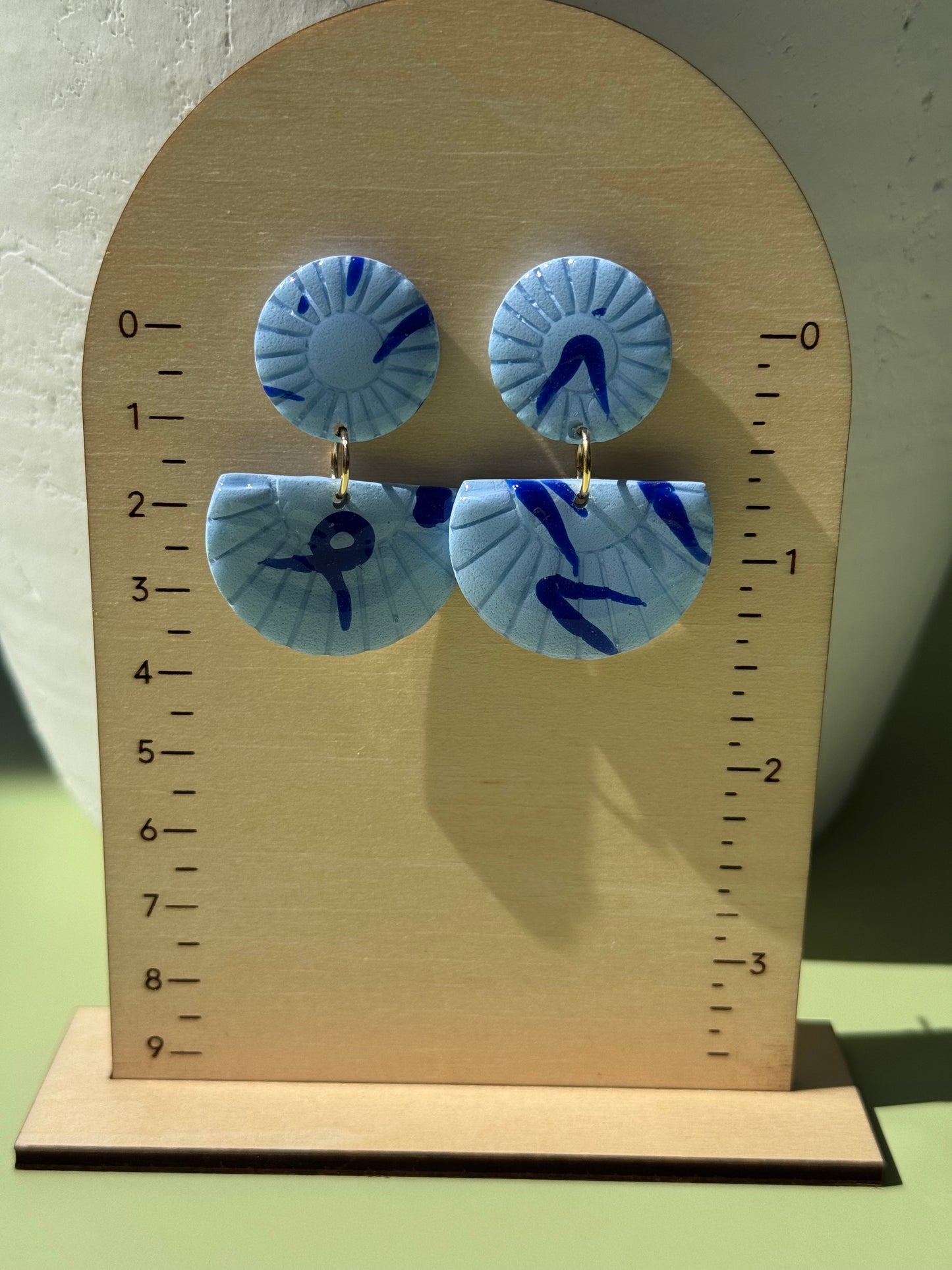 Blue Circle Dangles