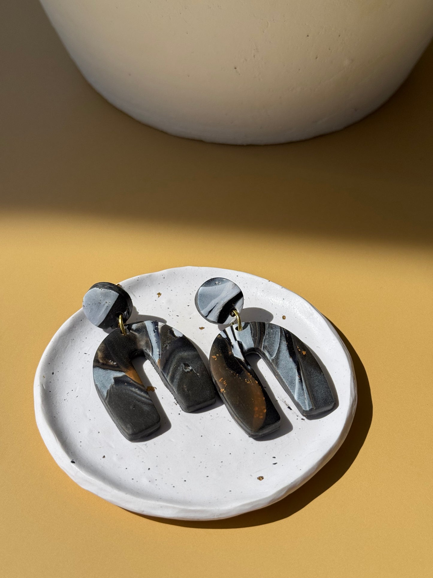 Brown Marble Dangles