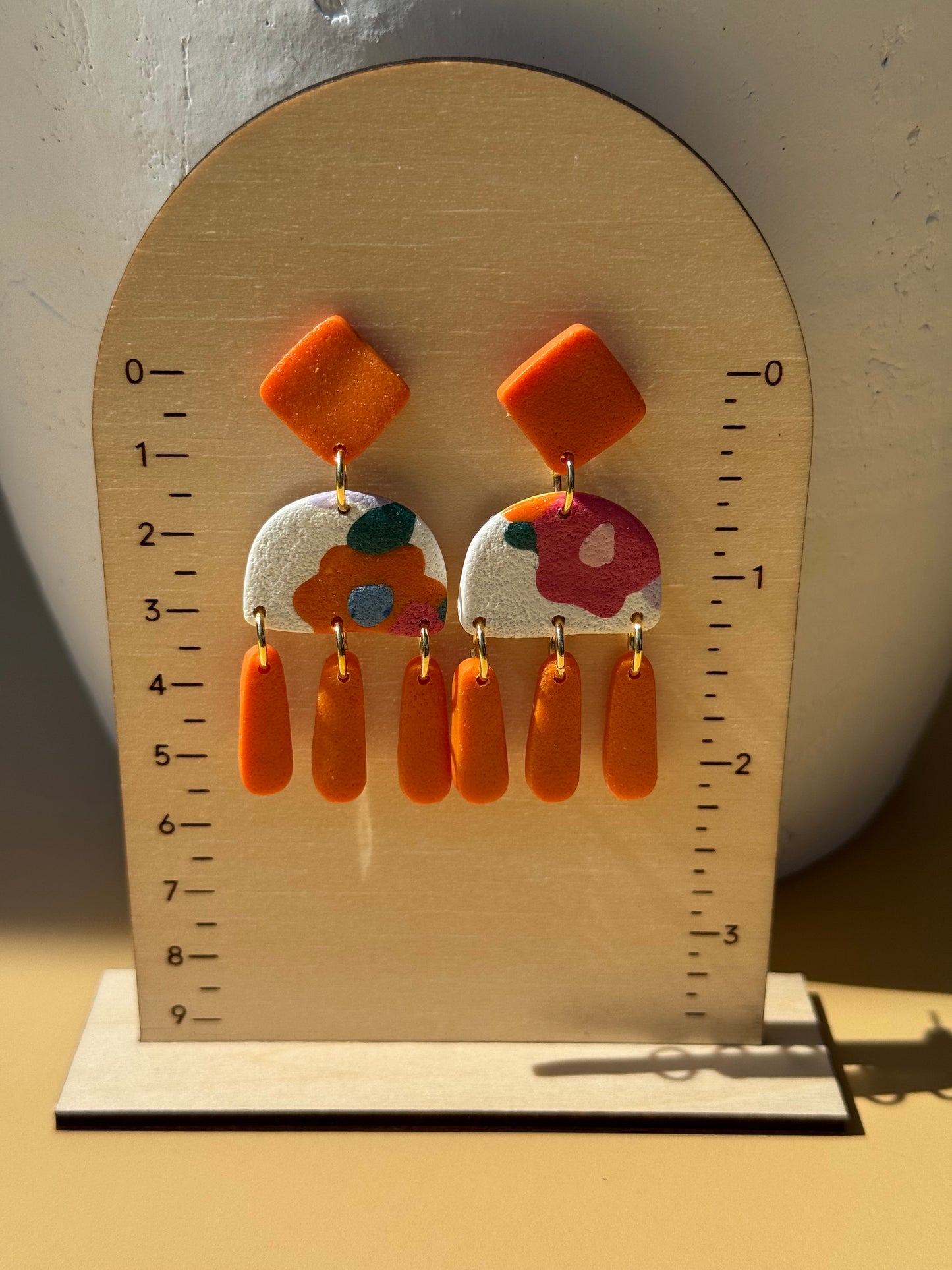 Orange Flowers Dangles