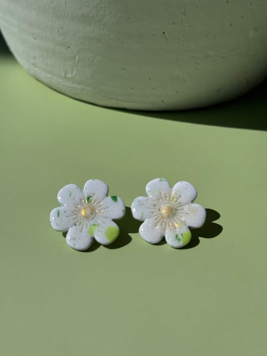 White & Green Studs