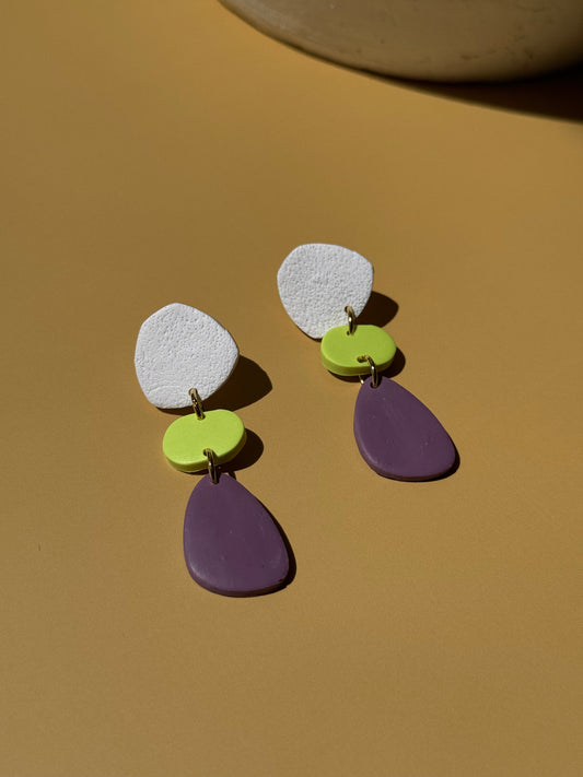 Purple, White & Purple Dangles