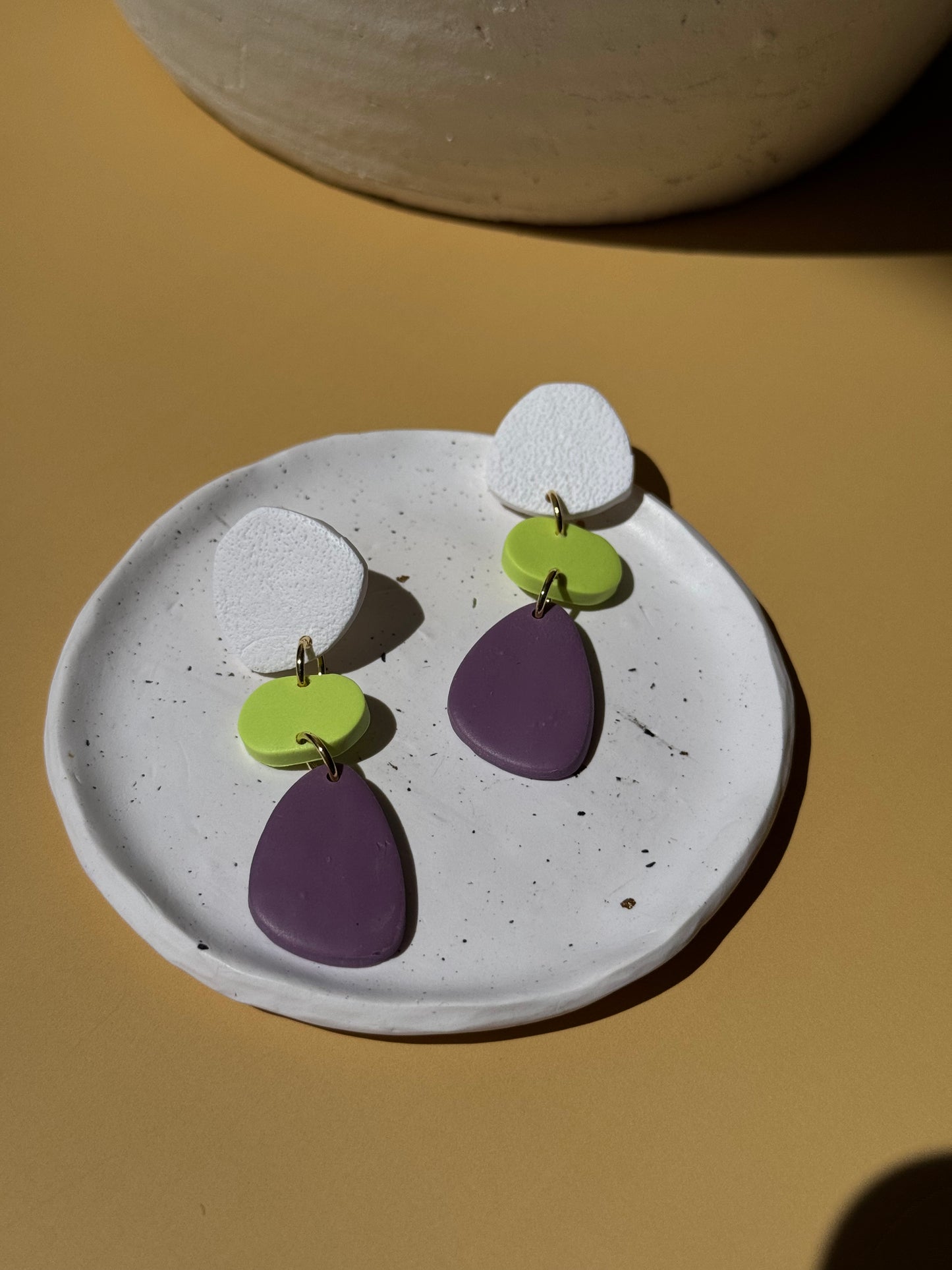 Purple, White & Purple Dangles
