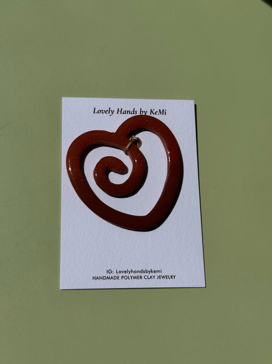 Brown Heart Bookmark